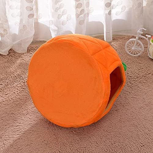 Pineapple Pet House Sleep Basket Cat Puppy Dog Bed for Small Dogs Litter Lounger Foldable Kennel Sofa Niche Cave. (Color : Orange Size : 48 * 45 * 37CM) (Orange 31 * 30 * 28CM)