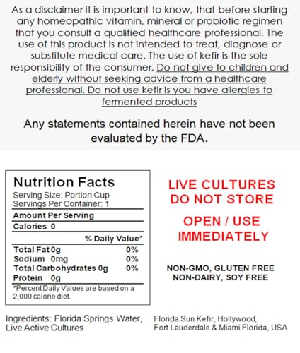 One LARGE PORTION Cup Live Florida Sun Kefir LARGE Water Kefir Grains (Tibicos) Natural Probiotics - Thumbnail 2