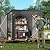 COMHOMA Shed Outdoor Storage Shed Metal,Lockable Doors Tool Sheds with Sloping Roof,Steel Garden Shed with Air Vent for Backyard,Patio,Lawn,Poolside(Grey,8'*4')