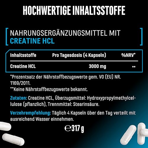 Creatin Kapseln German Elite Nutrition Creatine HCL 365 Stück