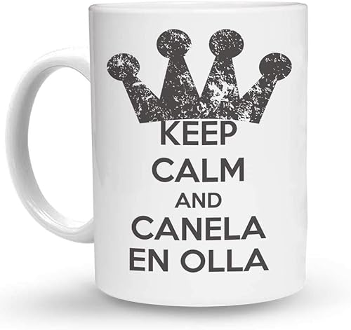 Makoroni - KEEP CALM AND CANELA EN OLLA - 11 Oz. Unique Ceramic Coffee Cup, Coffee Mug