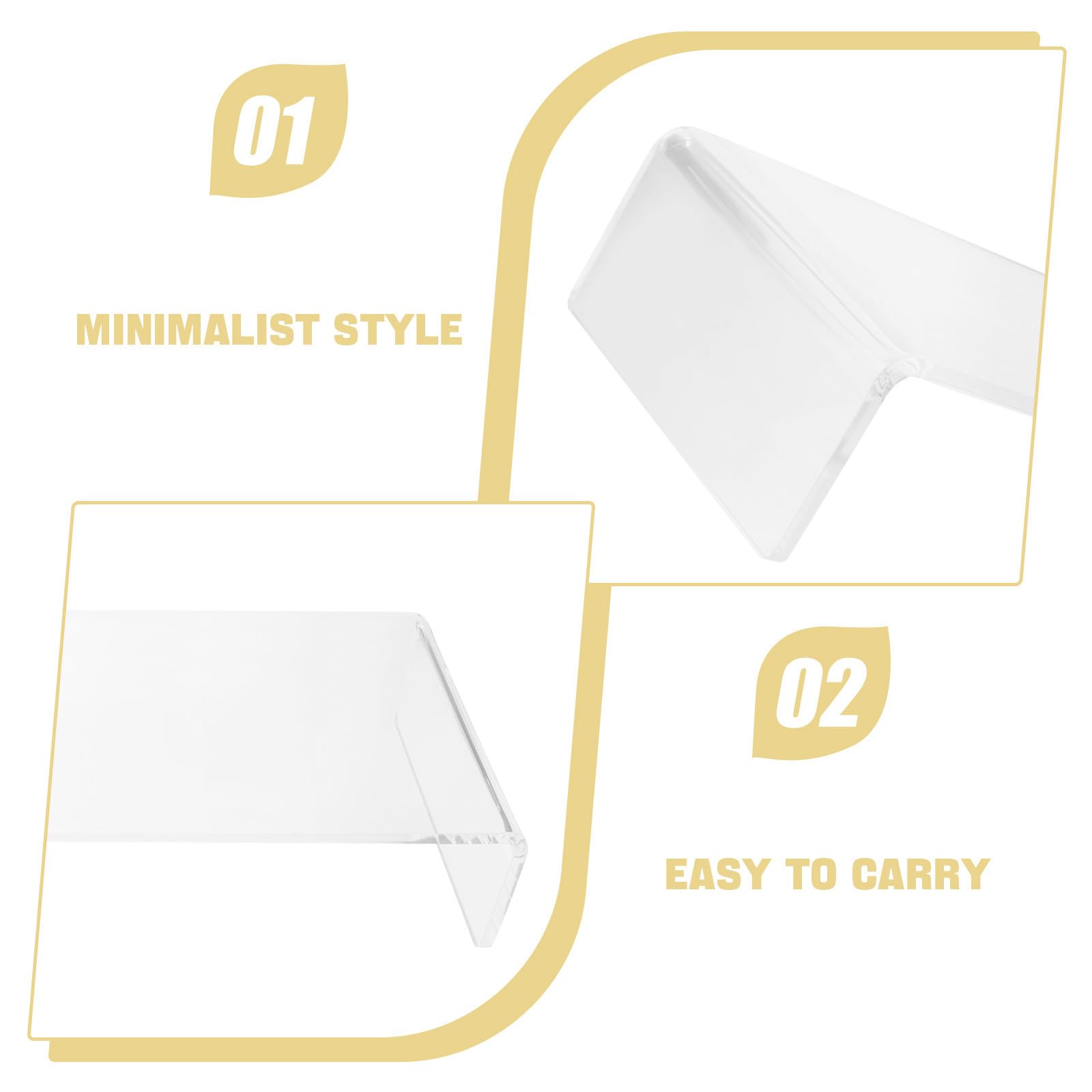 NUOBESTY Supporto per monitor da scrivania trasparente, supporto per computer, vassoio per tastiera, per monitor PC, per TV portatile da scrivania