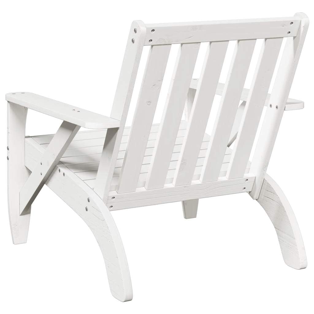 vidaXL Sillas de jardín Adirondack 2 uds Blanco 75x77x77 cm, Silla de jardín, Asiento de jardín, Asientos para Exteriores, Silla de Relax