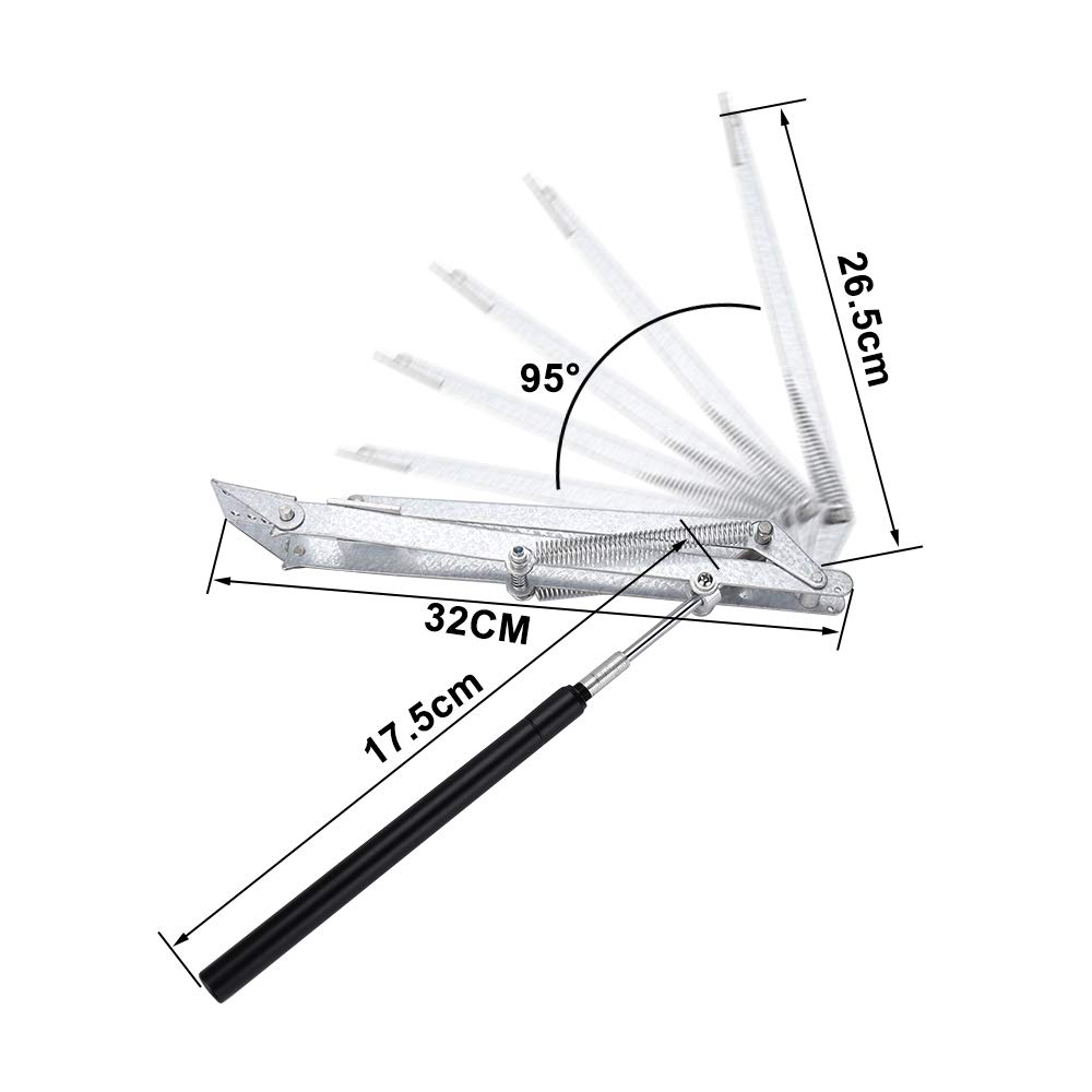 Ikodm Fensteröffner für Gewächshaus Gartenhäuser Temperaturgesteuert Hubkraft max 14 kg, Hubhöhe 45 cm,Gewächshaus Fensterheber