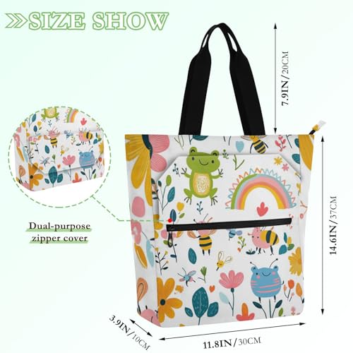 Bolsa de hombro impermeable con cremallera y diseño de abeja 2