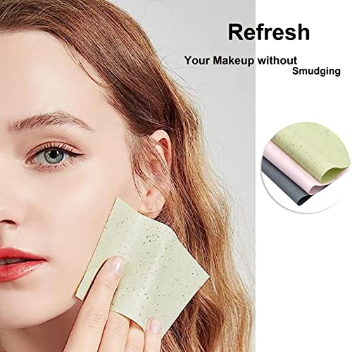 300 Counts Premium Face Oil Blotting Paper, Oil Absorbing Tissues, Instant Oil-Absorbing Remove Excess Oil & Shine Oil Control Films (Rose) #TOP4