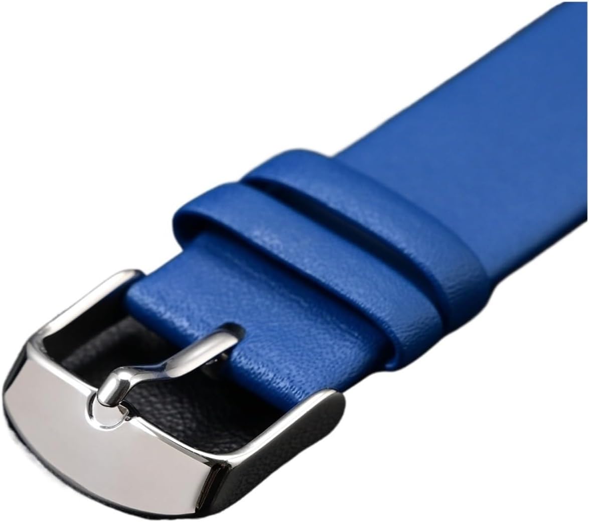 XILILHC ﻿ Ultra-thin Genuine Leather Watchband For Women Men Flat Head Band Watch Accessories 12mm 14mm 16mm 18mm 20mm 22mm