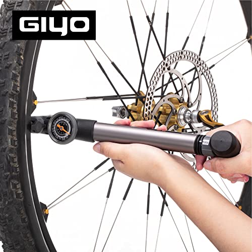 GIYO Mini Bike Pump with Gauge