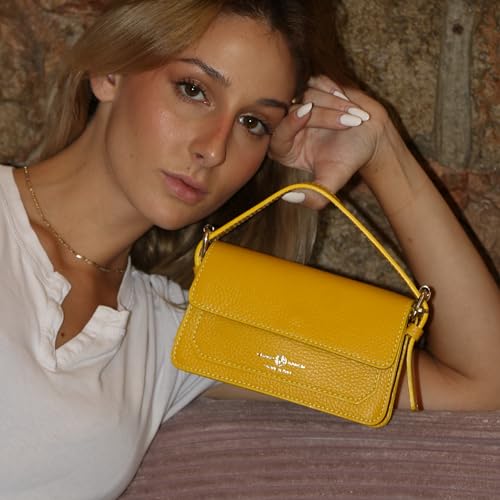 Premium Italian Leather Handmade in Florence, Italy. Small Crossbody Bag for Women with a Detachable Strap Made in Italy3