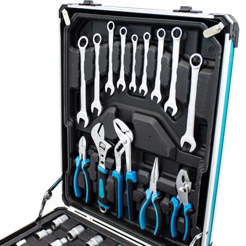 ms-point BITUXX® Werkzeugkoffer 1200 teilig Werkzeug Knarrenkasten Werkzeugkiste Werkzeugtrolley Nusskasten Ratschenkasten Ratsche Nüsse Steckschlüssel Torx Vielzahn Ratschen - 6