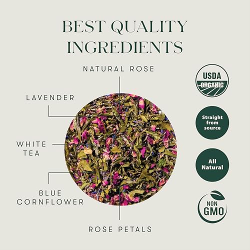 Image of Luxmi Estates Lavender Valley White Tea 15 Tea bags | 100% Fresh | Lavender Tea | Mood Fixer, Low - Caffeine | For Good Sleep, Relaxation, Stress Relief & Skin Health | Improves Immunity | Rich In Antioxidant