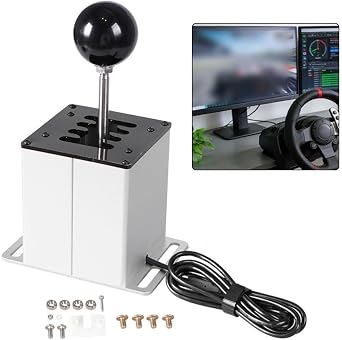 Metal Usb Emulator Shifter For Logitech G29 G27 G25 G920 And For Thrustmaster T300rs Gt With 6 Plus R Gears For Ats Ets Dirt Rally Wrc Simulation On For Windows Pc(7-speed)