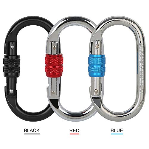 Mosquetão, Andoer Carabiner de escalada profissional 25KN Carabiner Portão de travamento Carabiner F