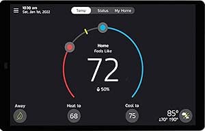 Lennox S40 (22V24) Smart Thermostat with Touchscreen, WiFi, and Programmable Features