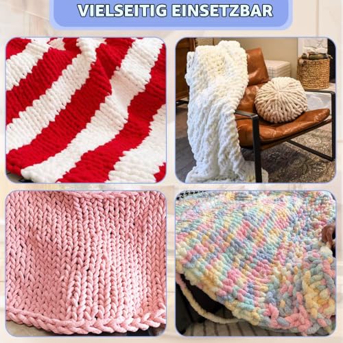 Hengrongshen Dicke Wolle 2x500g Bonbonfarben – Bild 6
