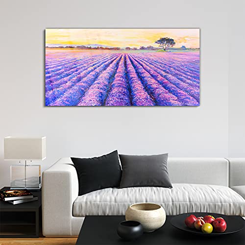 Tableau photo art acrylique Lavender abstraction de 120x60cm - 3