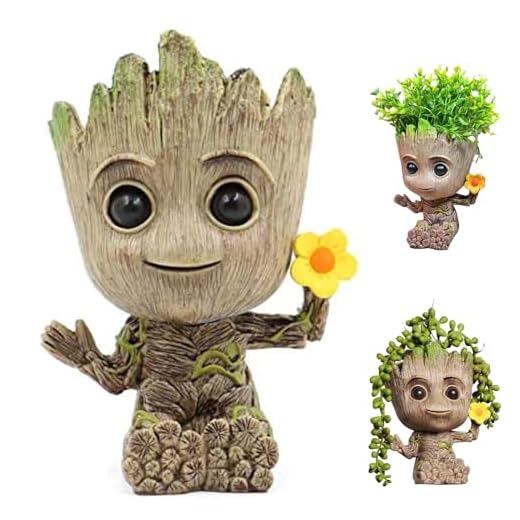 Baby Groot Vaso di Fiori, Vaso Baby Groot, Baby Groot Action Figures, Vaso da Fiori per Piante Grasse, Baby Groot Flower Pot Pen Pot, Baby Groot Regalo Perfetto per Appassionati del Cinema