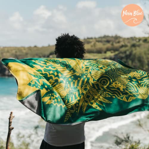 Nova Blue Pineapple Beach Towel – Yellow And Green With A Tropical Design, Extra Large, Xl (34”X 63”) Tropical Fruit, Yellow Beach Towel With Unique Design Made From 100% Cotton #TOP4