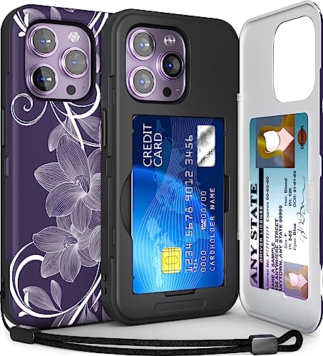 TORU for iPhone 14 Pro Max Wallet Case with Card Holder, Hidden ID Credit Card Slot Flip Kickstand