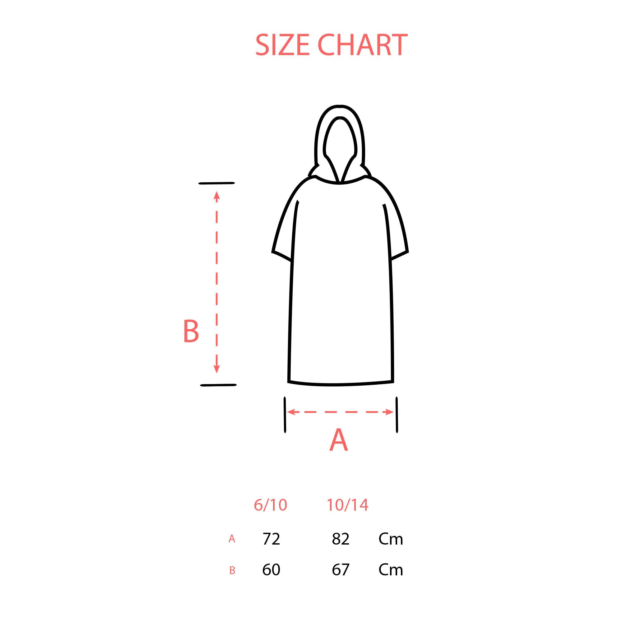 Surf Monkey Poncho Toalla Surf con Capucha y Bolsillo Interior - Algodón Orgánico (Azul, S/M)