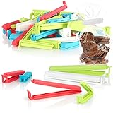 com-four® 54x Verschlussclips aus Kunststoff - Verschlussklammern in verschiedenen Größen und Farben - Gefrierbeutel-Clips, Beutelclipse für Cornflakes, Nüsse, Kaffee (54 Stück - 6cm/8cm/11cm/14cm)