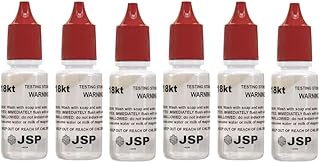 Waytest 18K Gold Testing Solution Purity Determiner Jewelry Scrap Precious Metal 6 Bottles