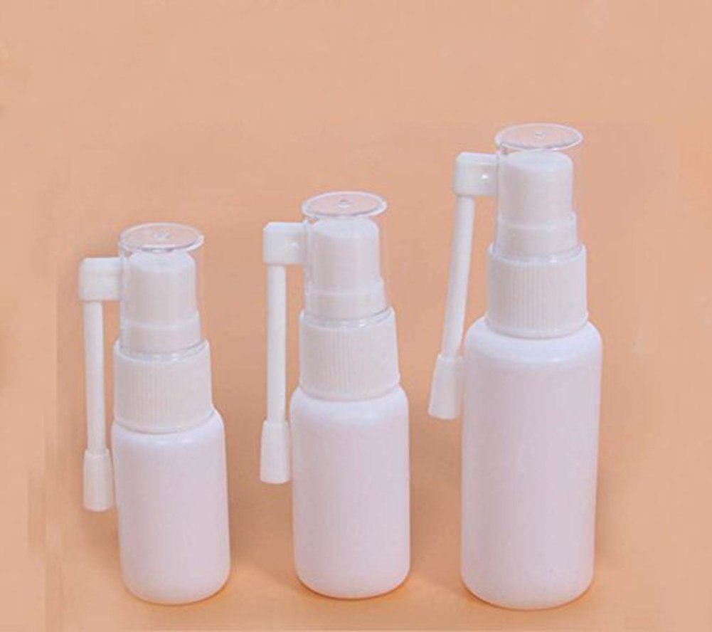 3PCS 30ML 1oz White Plastic Empty Portable Refillable Nasal Spray Bottle With 360 Degree Rotation Atomizer Makeup Water Container For Travel Home Use