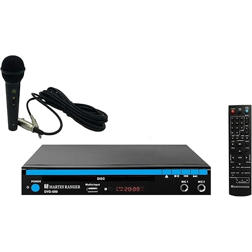 1080p HDMI Multi Region Code Free DVD Player with USB Playback and Karaoke Functions and One Microphones