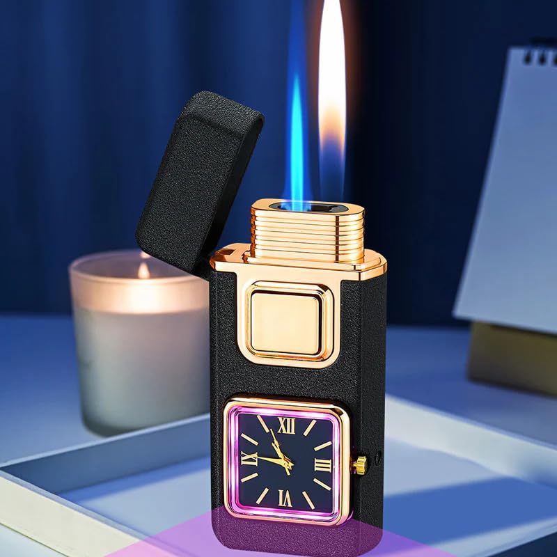 Encendedor multifuncional creativo con reloj integrado miniatura 2