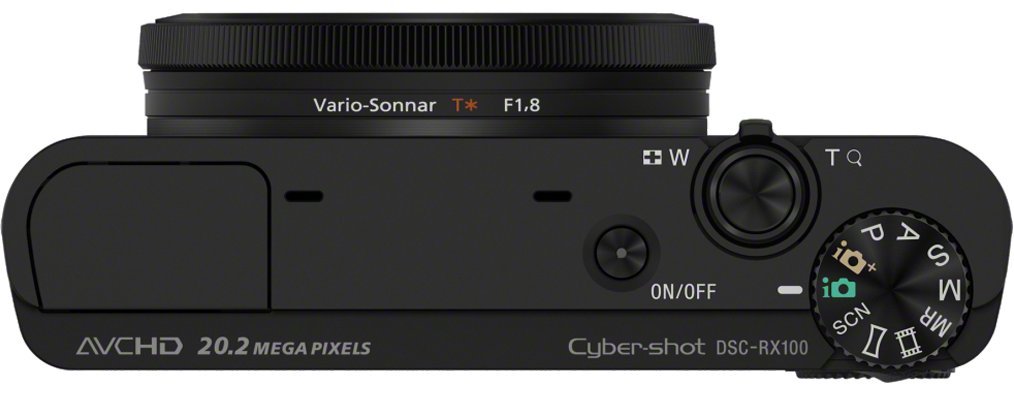 Sony RX100 Premium Kompakt Digitalkamera (20 MP, 7,6 cm (3 Zoll) Display, 1 Zoll Sensor, 28-100 mm F1.8-4.9 Zeiss Objektiv, 3,6x opt. Zoom) (DSC-RX100) schwarz