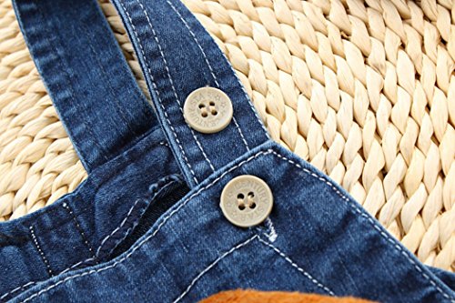 KIDSCOOL SPACE baby zomer katoenen denim lachende aap zachte korte overall - Image 7