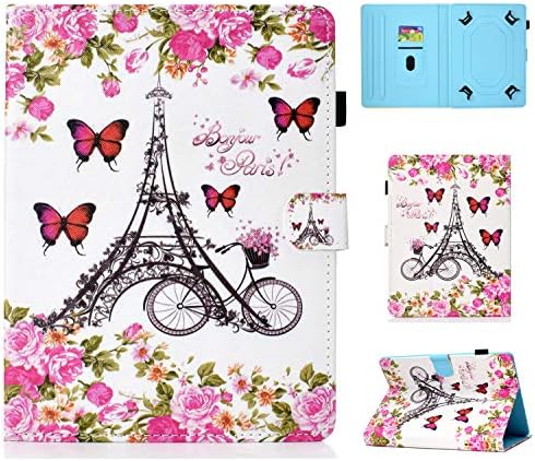 HereMore Universal Case for 9-10.1 Inch Tablet, Leather Stand Cover Protective Shell for Fire HD 10, Huawei MediaPad T3/T5 10, Fusion5 10.1", Galaxy Tab A 10.1/Tab E 9.6, Lenovo Tab 3 10.1, Elephant