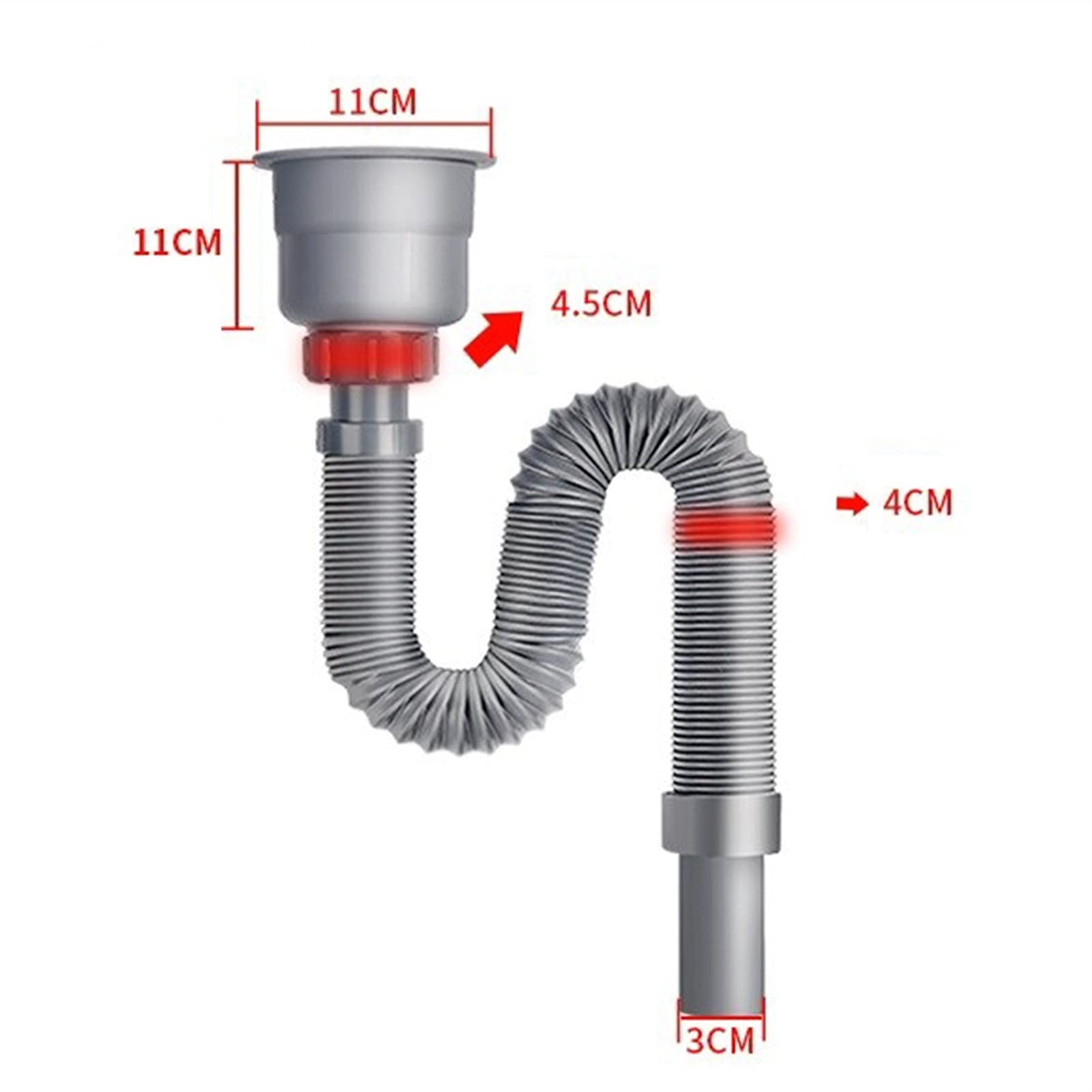 Tubo Di Scarico Blinky Per Lavelli - Ricambio Idraulico Universale - Foto 4