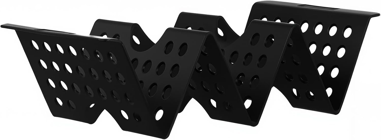 JAPCHET Set of 24 Taco Holder Stands, Large Taco Racks Trays Plates Black Plastic Tacos Shell Holder, Each Hollow Stands for 3 Tacos, Easy to Clean and Use