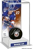 Anders Lee New York Islanders Deluxe Tall Hockey Puck Case - Hockey Puck Free Standing Display Cases ''Case Only''