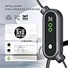 CHARGEWARE Level 2 240V/40A Fast EV Charger, ETL/FCC/Energy Star Certified, 24ft Cable, Wall Mount and Portable, 14-50R to 5-15P Adapter, LCD Screen, Indoor/Outdoor Charging Station, Dark Gray