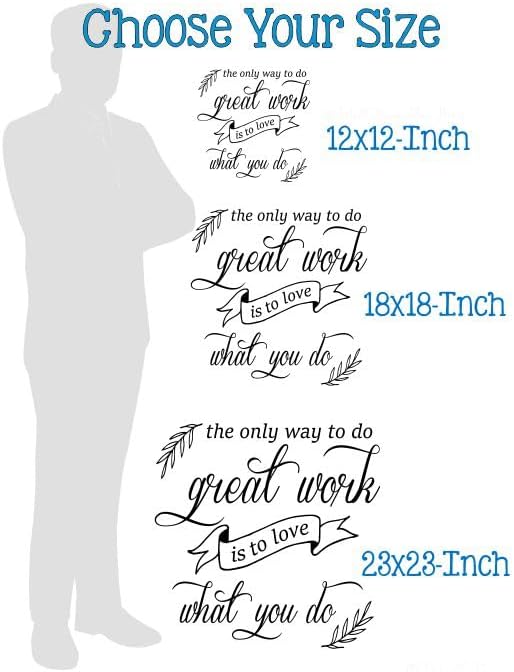 Miniatura 4 de Decoración de pared de oficina con texto en inglés "To Do Great Work, Love What You Do", calcomanías de vinilo inspiradoras para pared, arte de