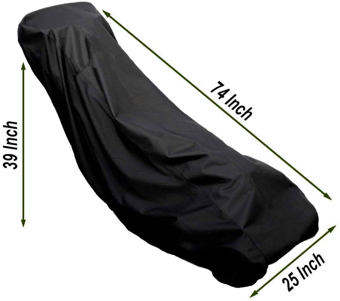 Housse De Tondeuse à Gazon - Tissu Argenté Imperméable 210D, Anti-poussière, Avec Sac De Rangement | Noir - 3