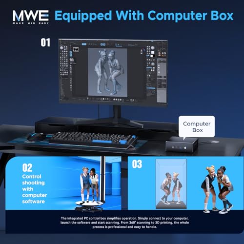image for RIXZSIW Full Body 3D Scanner for 3D Printing, Metrology-Grade Precisio