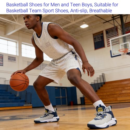 Image of Beita Basketball Shoes for Men High Upper Sneakers Breathable Sports Shoes Anti Slip