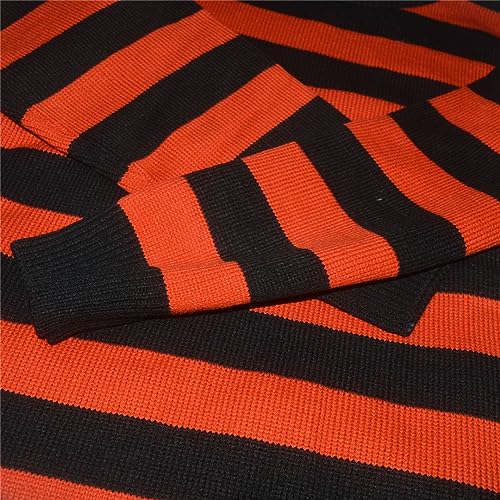 Bollrllr Men's Pullover Sweater Striped Knitted Round Neck Sweater Autumn Warm Casual Sweater4