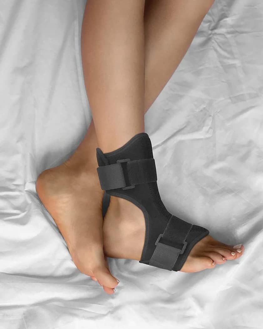 Férulas Nocturnas para Fascitis Plantar, Ortesis para Pie Caído, Articulación De Tobillo Ajustable, Soporte Fijo para Pie para Tendinitis De Aquiles/Dolor De Talón