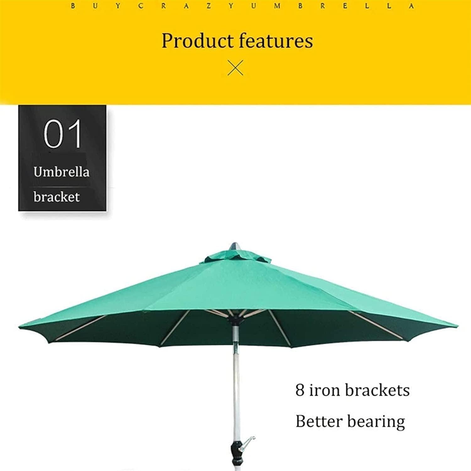 Garden parasols Garden Parasol,Umbrella Outdoor 9.8ft / Waterproof Sun Shade for Beach Pool Patio Umbrellas Round with Winding Crank and Tilt Function Outdoor parasols