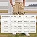 Girls Cargo Uniform Pants Multi Pockets Baggy Wide Leg Long Trousers Plain Straight High Waist (Khaki, 10-11 Years)