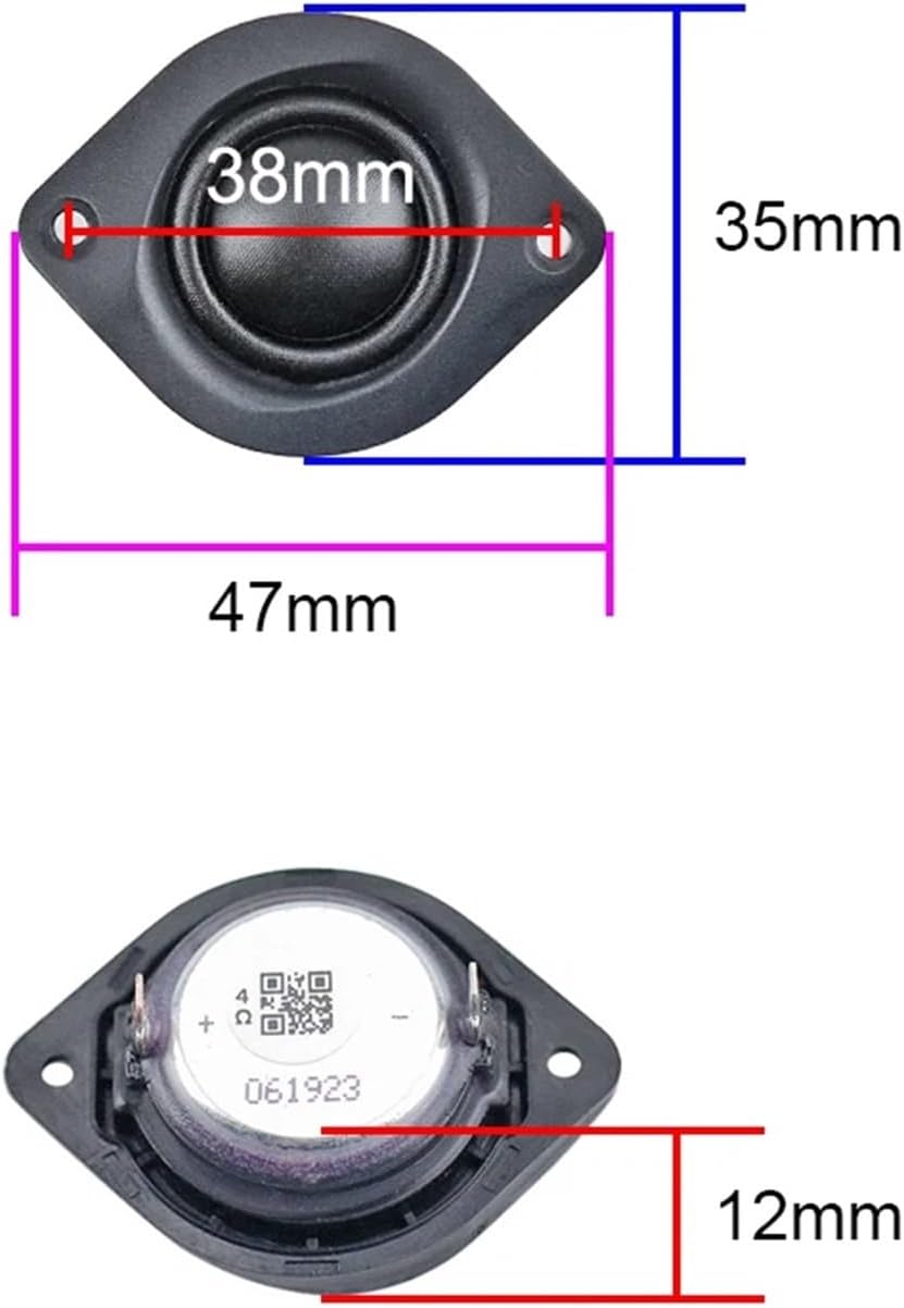 GHXAMP ，Compatible for JBL， Flip 6 Generation Silk Film Tweeter 4OHM 10W Neodymium Speaker 1Pairs
