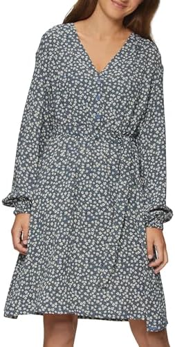 QS Kurzes Crêpe-Kleid mit All-Over-Print