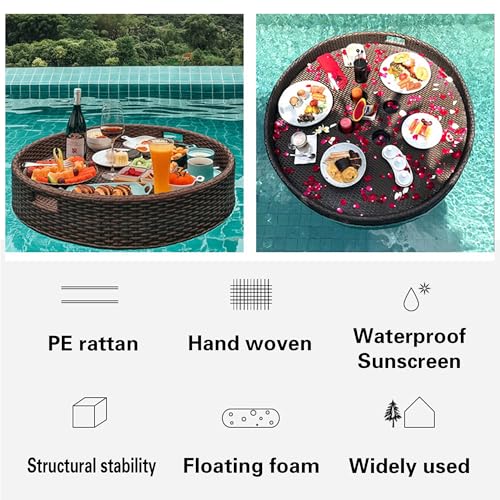Bandeja flotante para comida bebidas y entretenimiento de piscina 3