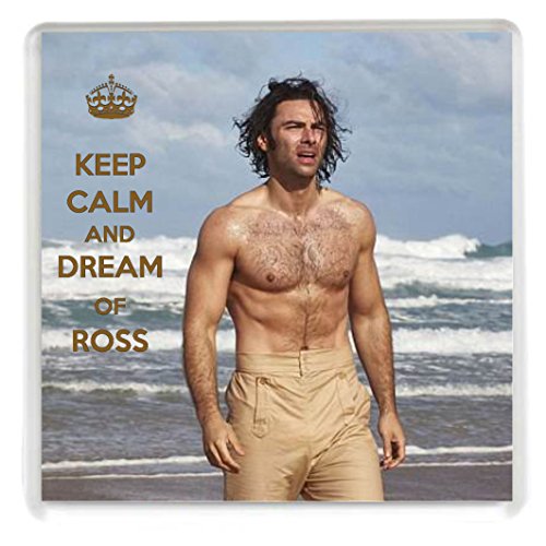 Yummy Grandmummy Keep Calm and Dream of Ross Posavasos con una Imagen de un polosto de Rosas de la Serie de TV 4 DE Poldark.