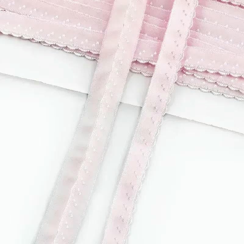 Elastyczna taśma nylonowa, Polyester Bra Underwear Sewing Elastic Band Multicolor 11mm 20-100 meters(LightPink 11mm,100Meters)
