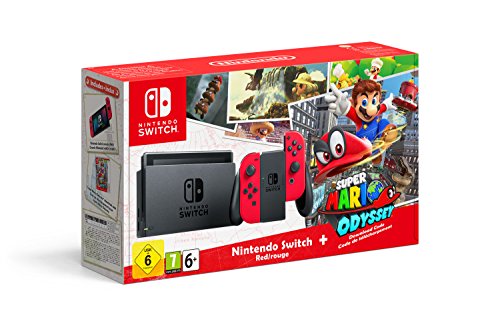 Nintendo Switch - Red with Super Mario Odyssey